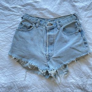 Levi cutoff denim shorts